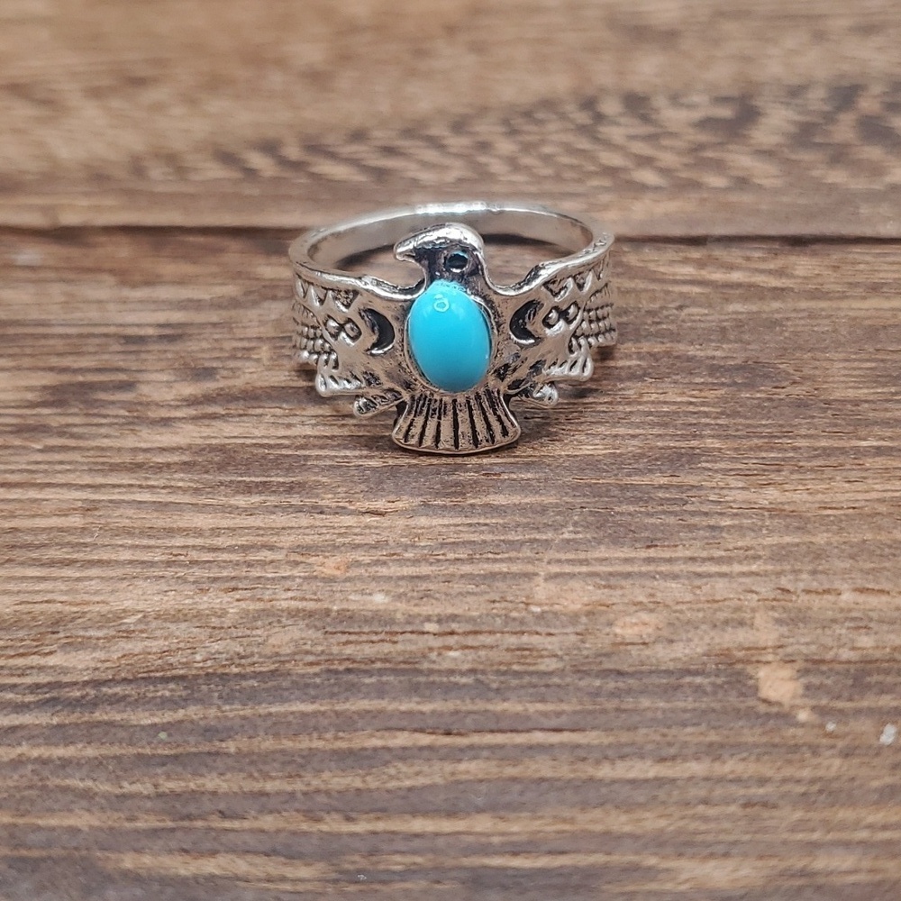 Size 6 R628‎ sterling eagle ring